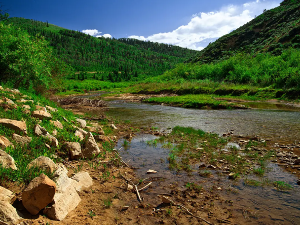 Stream near lot B5 at Scofield Mountain Estates, recreational land for sale