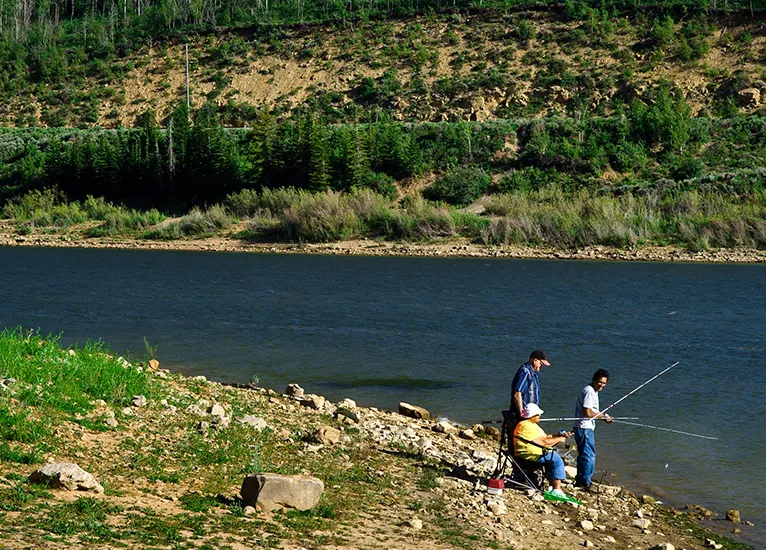 Fishing and Mountain Recreation at Scofield Reservoir in Utah