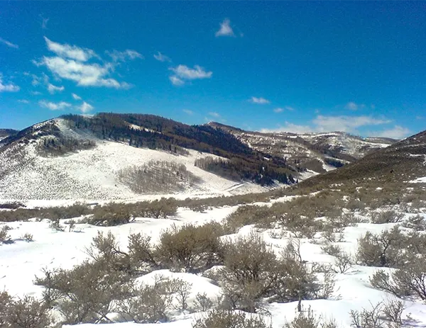 Scofield, Utah mountain property in winter